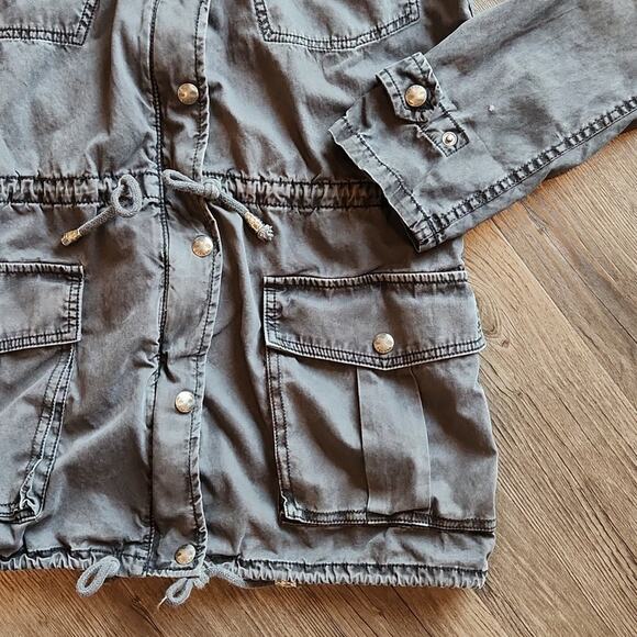TALULA ARITZIA Charcoal Twill Utility Jacket XS - Picture 6 of 13